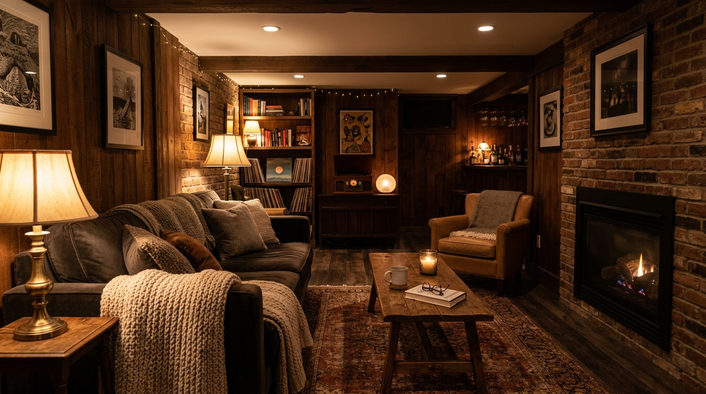 Add floor lamps in seating zones to create cozy pockets